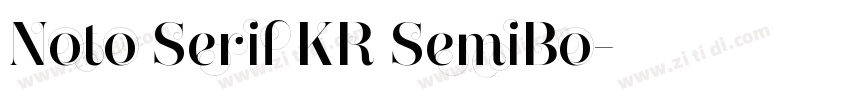 Noto Serif KR SemiBo字体转换